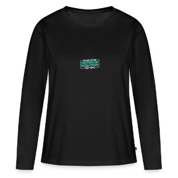 Directeur - T-shirt manches longues Premium bio Femme - noir - Devant - Julia (174cm)