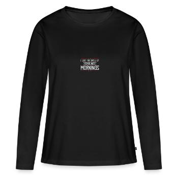 Directeur - T-shirt manches longues Premium bio Femme - noir - Devant - Julia (174cm)
