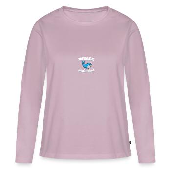 Seaworld Cetacean Orca Observation des baleines - T-shirt manches longues Premium bio Femme - rose poudré - Devant - Julia (174cm)