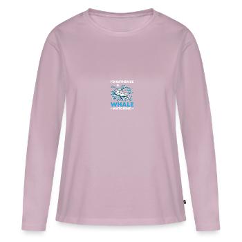 Seaworld Cetacean Orca Observation des baleines - T-shirt manches longues Premium bio Femme - rose poudré - Devant - Julia (174cm)