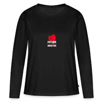 Pompes funèbres Directeurs de pompes funèbres - T-shirt manches longues Premium bio Femme - noir - Devant - Julia (174cm)