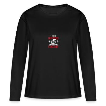 Pompes funèbres Directeurs de pompes funèbres - T-shirt manches longues Premium bio Femme - noir - Devant - Julia (174cm)