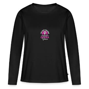 Musik Musical Chor Oper Sängerin - Frauen Premium Bio Langarmshirt - Schwarz - Vorne - Julia (174cm)