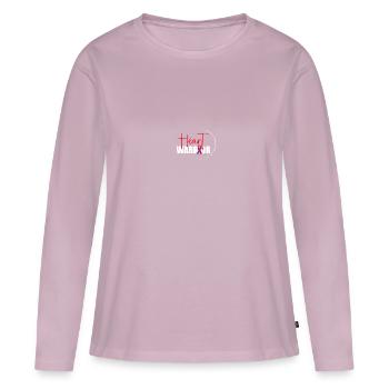 Congenital heart defect CHD consciousness - Women's Premium Organic Long Sleeve Shirt - dusky pink - Front - Julia (174cm)