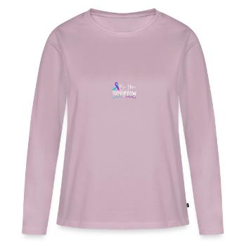 Sunflower Suicide Prevention Suicide Education - T-shirt manches longues Premium bio Femme - rose poudré - Devant - Julia (174cm)