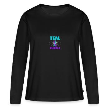 Sunflower Suicide Prevention Suicide Education - T-shirt manches longues Premium bio Femme - noir - Devant - Julia (174cm)