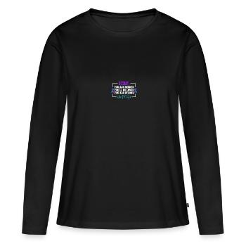 Sunflower Prévention du suicide Éducation sur le suicide - T-shirt manches longues Premium bio Femme - noir - Devant - Julia (174cm)