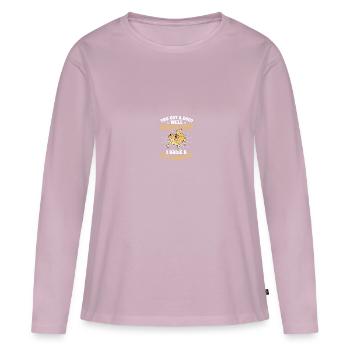Dragon barbu - T-shirt manches longues Premium bio Femme - rose poudré - Devant - Julia (174cm)
