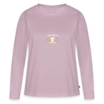 Dragon barbu - T-shirt manches longues Premium bio Femme - rose poudré - Devant - Julia (174cm)