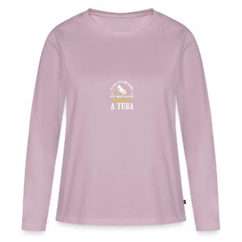 Tiefes Blech Marschieren Bariton Euphonium - Frauen Premium Bio Langarmshirt - Altrosa - Vorne - Julia (174cm)