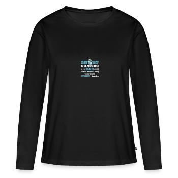 Paranormal Investigator Ghostbusters - T-shirt manches longues Premium bio Femme - noir - Devant - Julia (174cm)