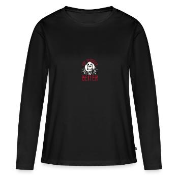 Paranormal Investigator Ghostbusters - T-shirt manches longues Premium bio Femme - noir - Devant - Julia (174cm)