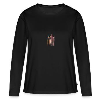 Soeur de l’USIN - T-shirt manches longues Premium bio Femme - noir - Devant - Julia (174cm)