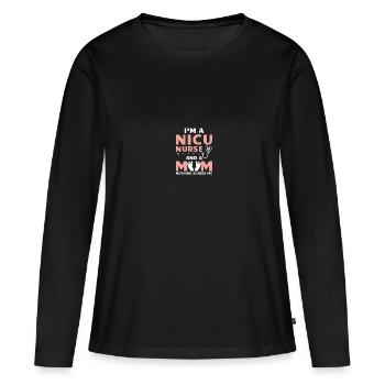 Soeur de l’USIN - T-shirt manches longues Premium bio Femme - noir - Devant - Julia (174cm)