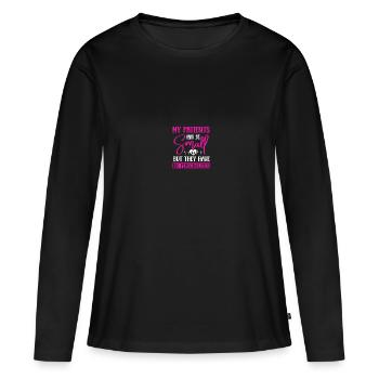 Soeur de l’USIN - T-shirt manches longues Premium bio Femme - noir - Devant - Julia (174cm)