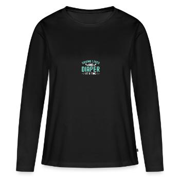 Soeur de l’USIN - T-shirt manches longues Premium bio Femme - noir - Devant - Julia (174cm)