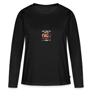 Soeur de l’USIN - T-shirt manches longues Premium bio Femme - noir - Devant - Julia (174cm)