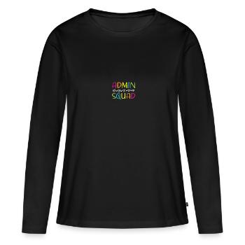 Journée des professionnels de l’administration - T-shirt manches longues Premium bio Femme - noir - Devant - Julia (174cm)