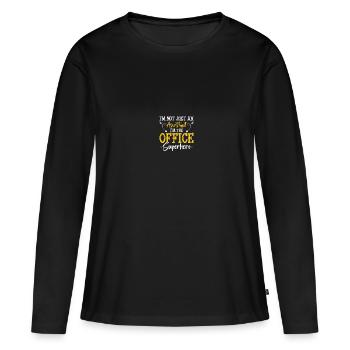 Journée des professionnels de l’administration - T-shirt manches longues Premium bio Femme - noir - Devant - Julia (174cm)