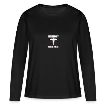 Emergency Department ER Nurse Emergency Department - Women's Premium Organic Long Sleeve Shirt - black - Front - Julia (174cm)