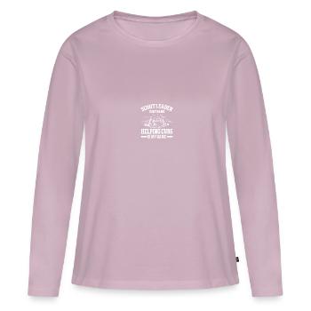 Chef scout - T-shirt manches longues Premium bio Femme - rose poudré - Devant - Julia (174cm)