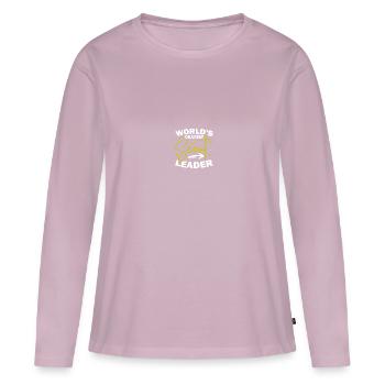 Chef scout - T-shirt manches longues Premium bio Femme - rose poudré - Devant - Julia (174cm)