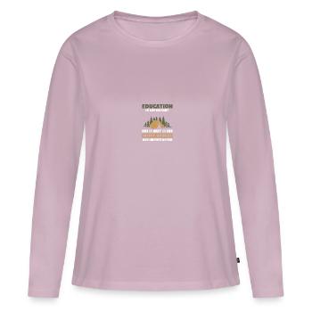 Chef scout - T-shirt manches longues Premium bio Femme - rose poudré - Devant - Julia (174cm)