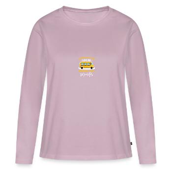 Schulbus-Monitor - Frauen Premium Bio Langarmshirt - Altrosa - Vorne - Julia (174cm)