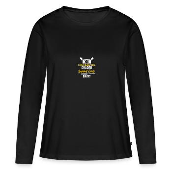 Baseball Card Collector Baseball Card - T-shirt manches longues Premium bio Femme - noir - Devant - Julia (174cm)