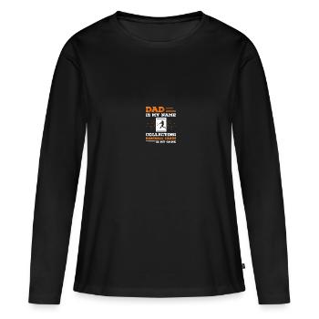 Baseball Card Collector Baseball Card - T-shirt manches longues Premium bio Femme - noir - Devant - Julia (174cm)