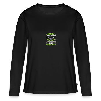 Baseball Card Collector Baseball Card - T-shirt manches longues Premium bio Femme - noir - Devant - Julia (174cm)