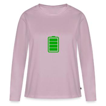 Full battery - Women's Premium Organic Long Sleeve Shirt - dusky pink - Front - Julia (174cm)