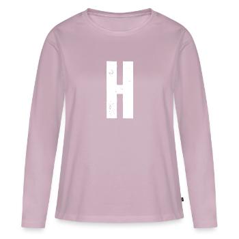 H - Women's Premium Organic Long Sleeve Shirt - dusky pink - Front - Julia (174cm)