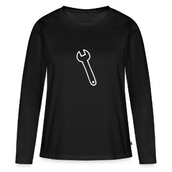 Wrench - Women's Premium Organic Long Sleeve Shirt - black - Front - Julia (174cm)