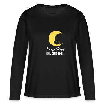 Keep the hamster indoor pet lover - Women's Premium Organic Long Sleeve Shirt - black - Front - Julia (174cm)