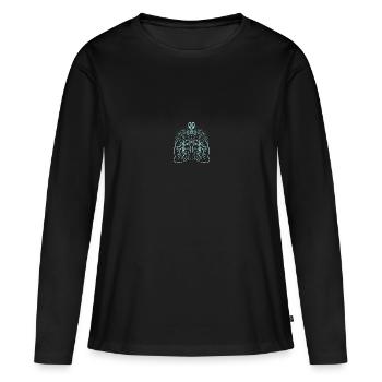 Anatomie des poumons - Médecine - T-shirt manches longues Premium bio Femme - noir - Devant - Julia (174cm)