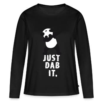 dab just dab it panda dabbing touchdown super victoire - T-shirt manches longues Premium bio Femme - noir - Devant - Julia (174cm)