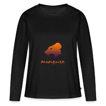 Mangouste animal agile - T-shirt manches longues Premium bio Femme - noir - Devant - Julia (174cm)
