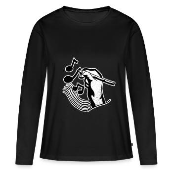 Compositeur artiste musique - T-shirt manches longues Premium bio Femme - noir - Devant - Julia (174cm)