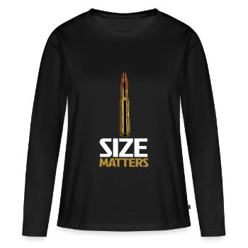 Motif Calibre Endurance - T-shirt manches longues Premium bio Femme - noir - Devant - Julia (174cm)