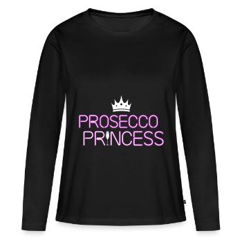 Prosecco Princesse - T-shirt manches longues Premium bio Femme - noir - Devant - Julia (174cm)