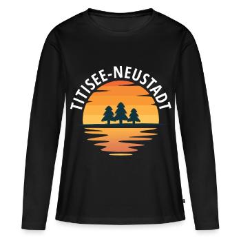 Titisee Neustadt souvenir Forêt Noire Baden - T-shirt manches longues Premium bio Femme - noir - Devant - Julia (174cm)