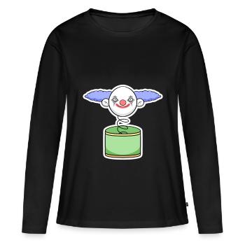 Clown - Frauen Premium Bio Langarmshirt - Schwarz - Vorne - Julia (174cm)