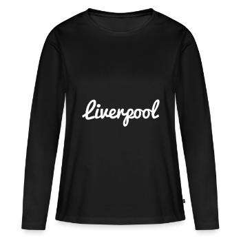 Liverpool Angleterre - T-shirt manches longues Premium bio Femme - noir - Devant - Julia (174cm)