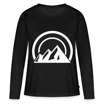 Mountain Mountains Mountain Peaks - Women's Premium Organic Long Sleeve Shirt - black - Front - Julia (174cm)