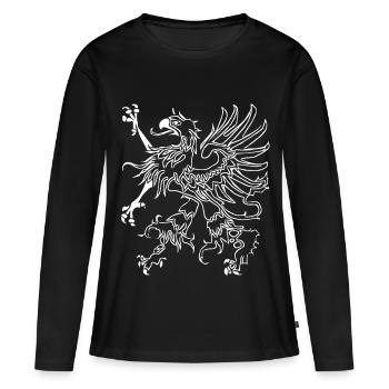 Vorpommern Greif - Frauen Premium Bio Langarmshirt - Schwarz - Vorne - Julia (174cm)