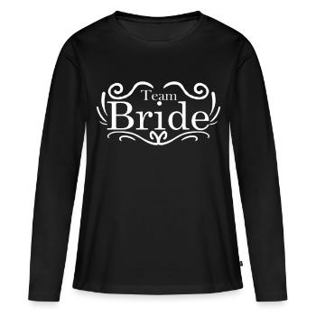Team Bride - Women's Premium Organic Long Sleeve Shirt - black - Front - Julia (174cm)