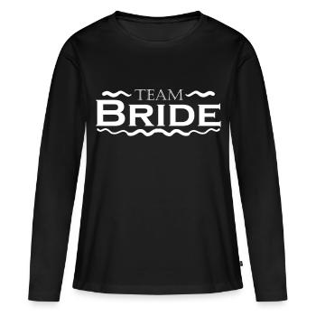 Team Bride - Women's Premium Organic Long Sleeve Shirt - black - Front - Julia (174cm)