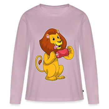 Löwe Fleisch - Frauen Premium Bio Langarmshirt - Altrosa - Vorne - Julia (174cm)