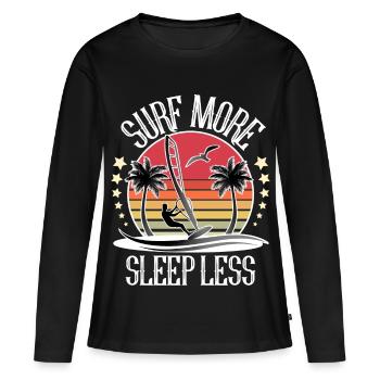 Planche à voile Windsurf Windsurf - T-shirt manches longues Premium bio Femme - noir - Devant - Julia (174cm)